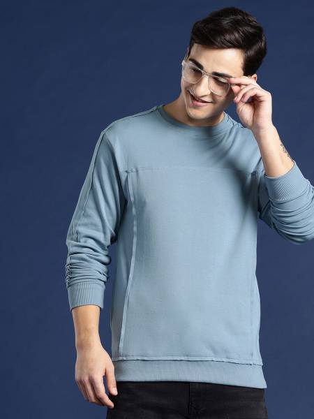 Mast & Harbour Full Sleeve Solid Men Sweatshirt