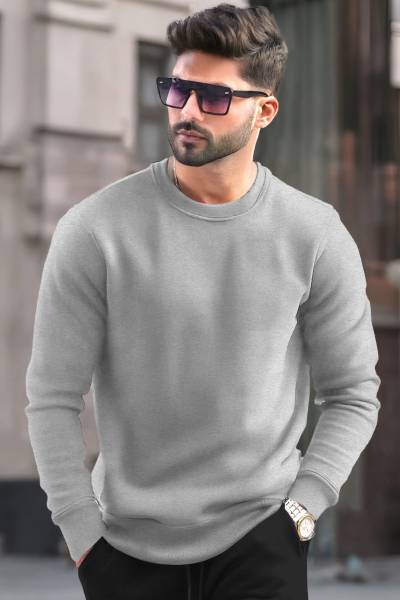 TRIPR Full Sleeve Solid Men Sweatshirt