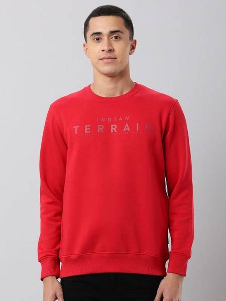 INDIAN TERRAIN Full Sleeve Solid Men Sweatshirt Price History