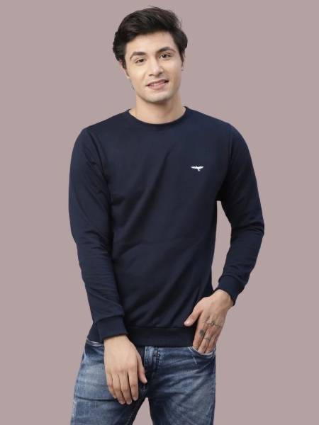 Reya Full Sleeve Solid Men Sweatshirt