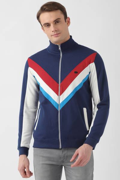 PETER ENGLAND Full Sleeve Striped Men Sweatshirt