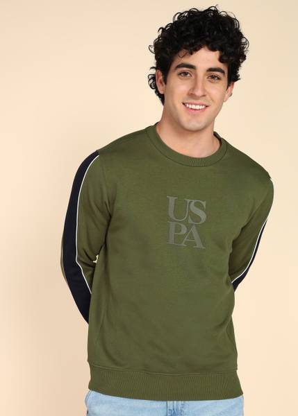 U.S. POLO ASSN. Full Sleeve Solid Men Sweatshirt
