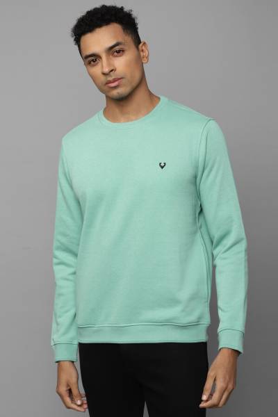 Allen Solly Full Sleeve Solid Men Sweatshirt