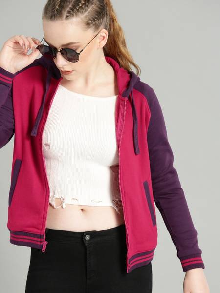 Roadster Full Sleeve Color Block Women Sweatshirt