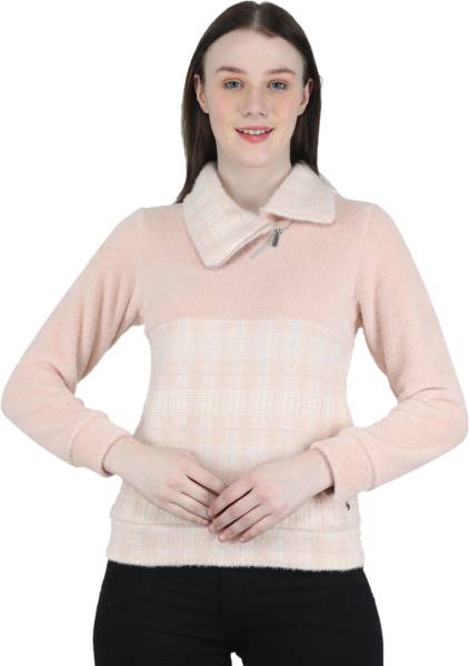 MONTE CARLO Full Sleeve Checkered Women Sweatshirt