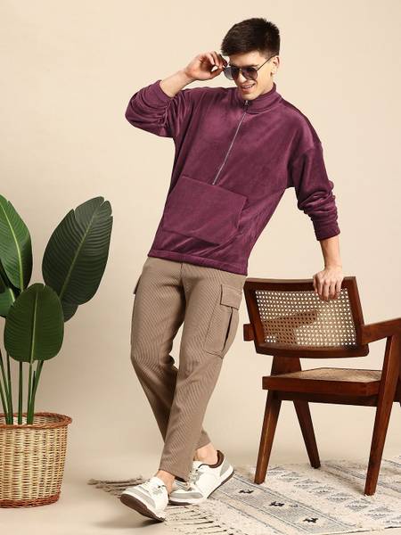 Mast & Harbour Full Sleeve Solid Men Sweatshirt