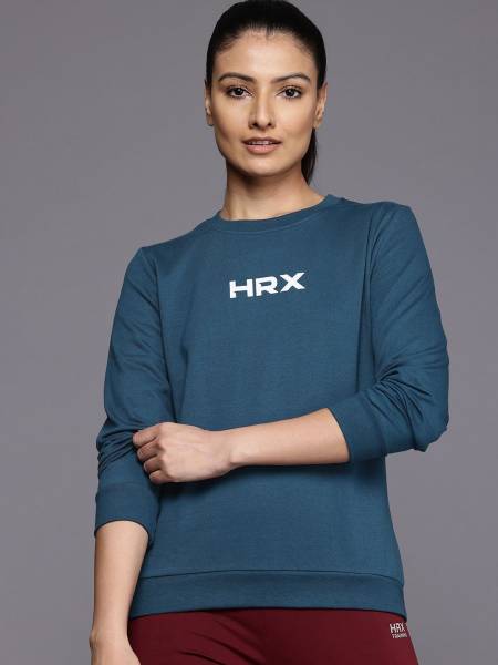 HRX by Hrithik Roshan Full Sleeve Printed Women Sweatshirt