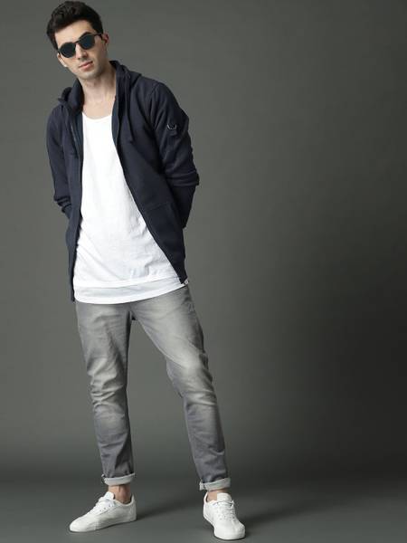 Roadster Full Sleeve Solid Men Sweatshirt
