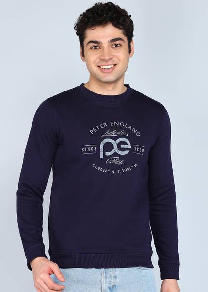 PETER ENGLAND Full Sleeve Printed Men Sweatshirt
