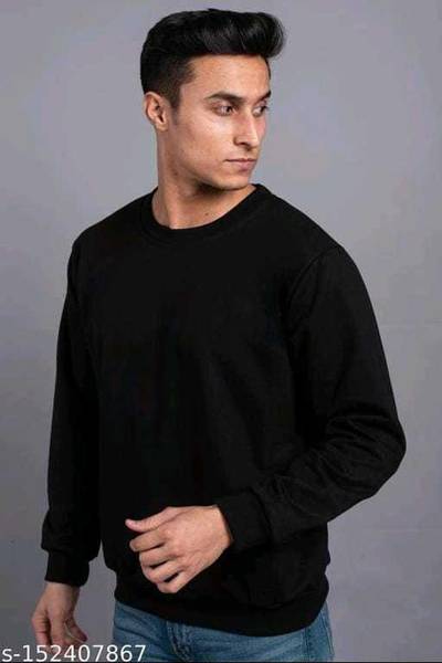 Tdoc Full Sleeve Solid Men Sweatshirt