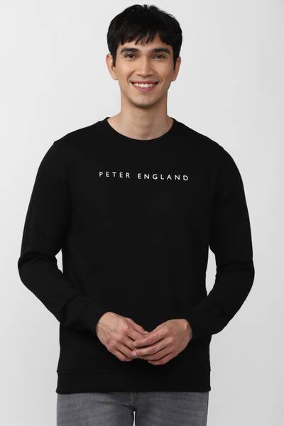 PETER ENGLAND Half Sleeve Solid Men Sweatshirt