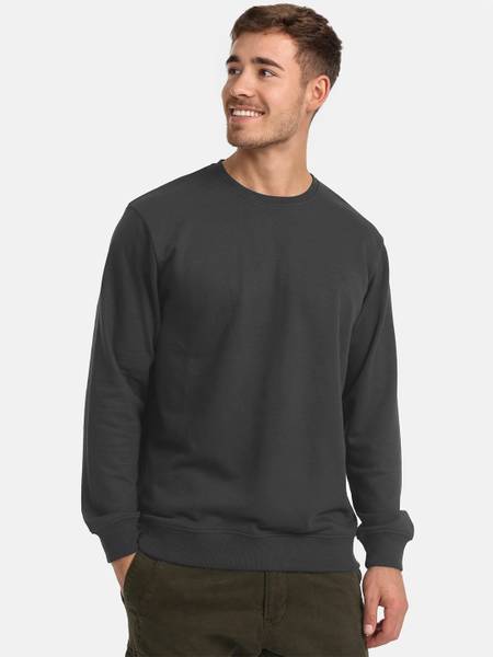 SONIBROS Full Sleeve Solid Men Sweatshirt
