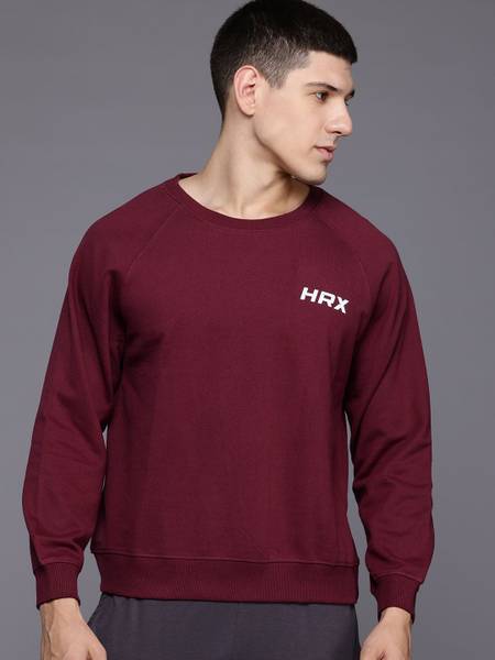 HRX by Hrithik Roshan Full Sleeve Solid Men Sweatshirt