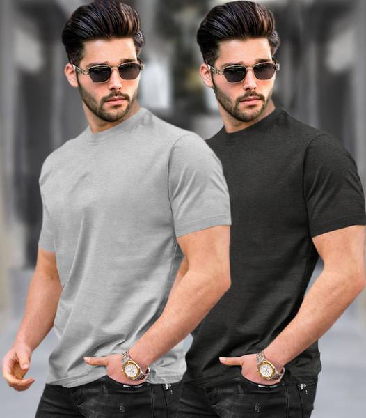TRIPR Solid Men Round Neck Multicolor T-Shirt