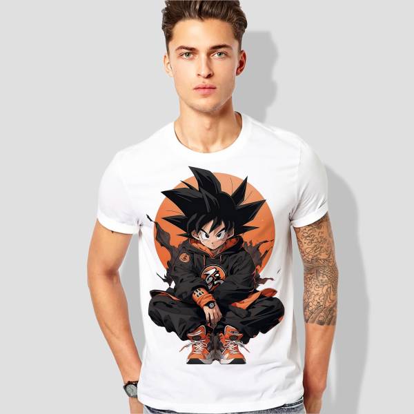 INNER WILL FASHION Printed Men Round Neck White T-Shirt