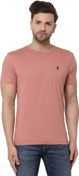 RED TAPE Solid Men Round Neck Pink T-Shirt