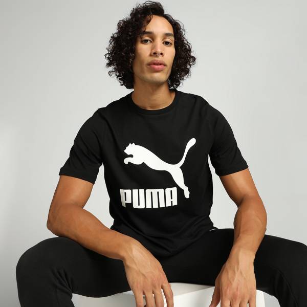 PUMA Printed Men Crew Neck Black T-Shirt