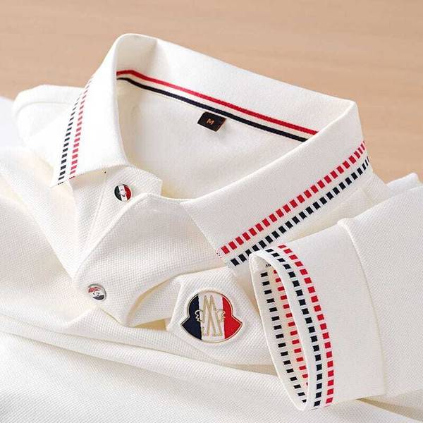 Fashionable Village Solid Men Polo Neck White T-Shirt