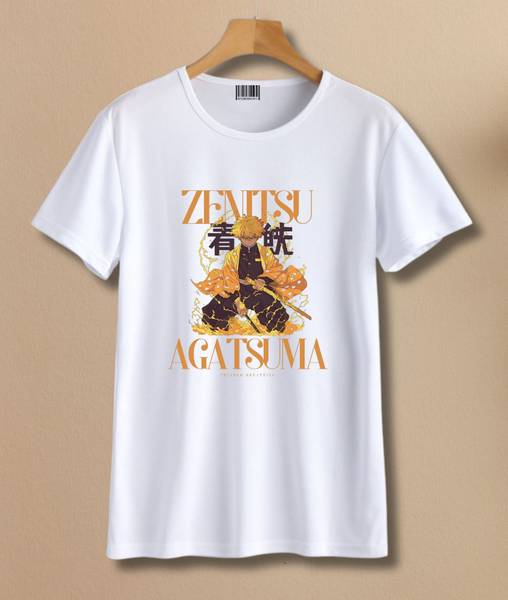 Vibrant Graphic Print, Typography, Cartoon Men Round Neck White T-Shirt