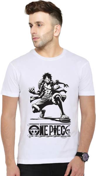 Yilden Printed Men Round Neck White T-Shirt