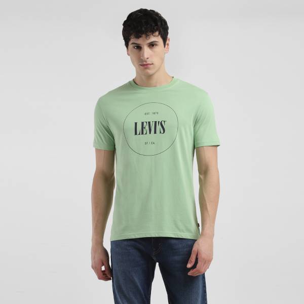 LEVI'S Printed Men Crew Neck Green T-Shirt