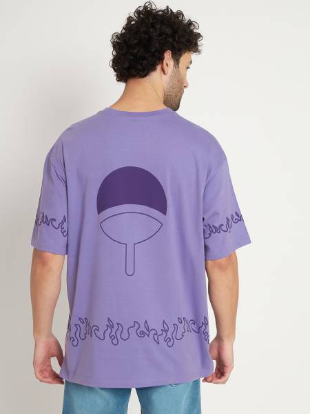 ComicSense Printed Men Crew Neck Purple T-Shirt