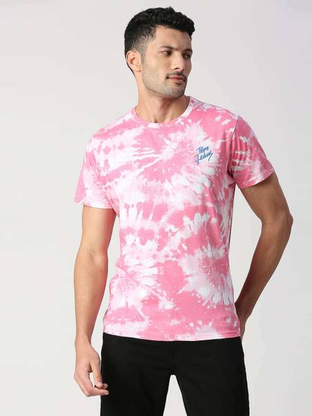 Pepe Jeans Printed Men Crew Neck Pink T-Shirt