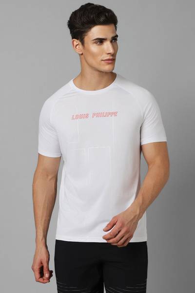 LOUIS PHILIPPE Typography Men Round Neck White T-Shirt