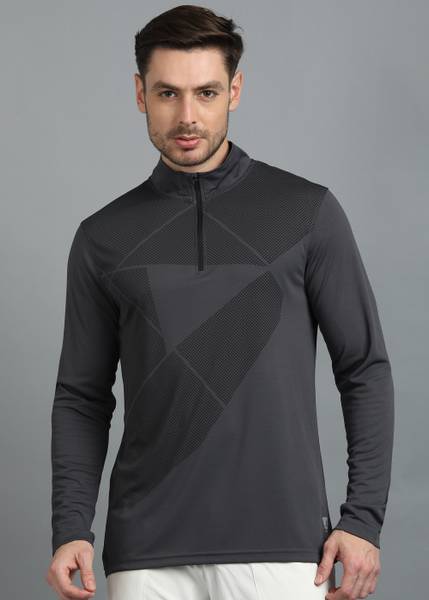 Adrenex Printed Men Polo Neck Multicolor T-Shirt