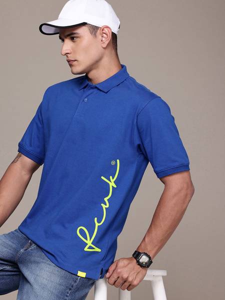 FCUK Printed Men Round Neck Blue T-Shirt