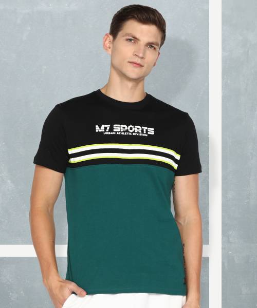 M7 By Metronaut Printed Men Round Neck Multicolor T-Shirt