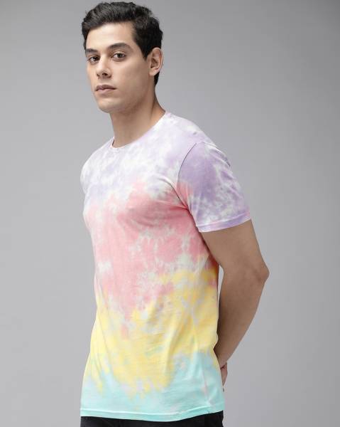 Spangel Fashion Striped Men Round Neck Multicolor T-Shirt - Price History