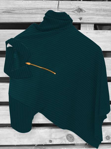 KAJARU Self Design Men Polo Neck Dark Green T-Shirt
