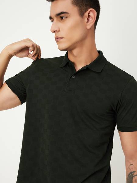 MAX Printed Men Round Neck Green T-Shirt