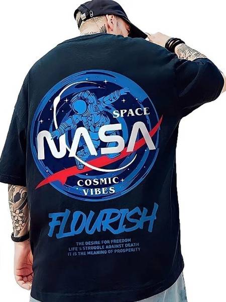 Mavinclub Printed Men Round Neck Black T-Shirt