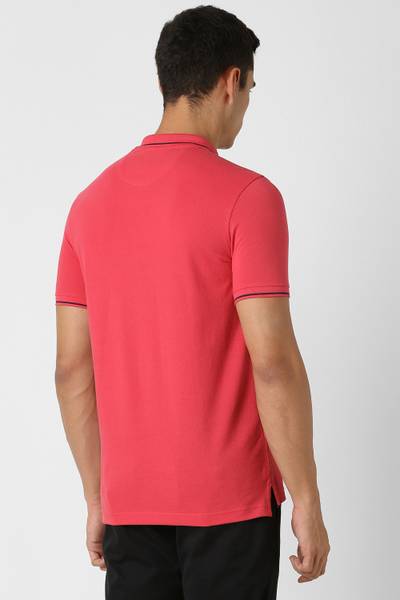 VAN HEUSEN SPORT Solid Men Polo Neck Red T-Shirt