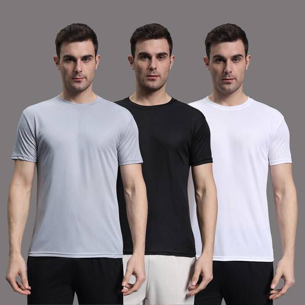 InkTees Solid Men Round Neck Multicolor T-Shirt