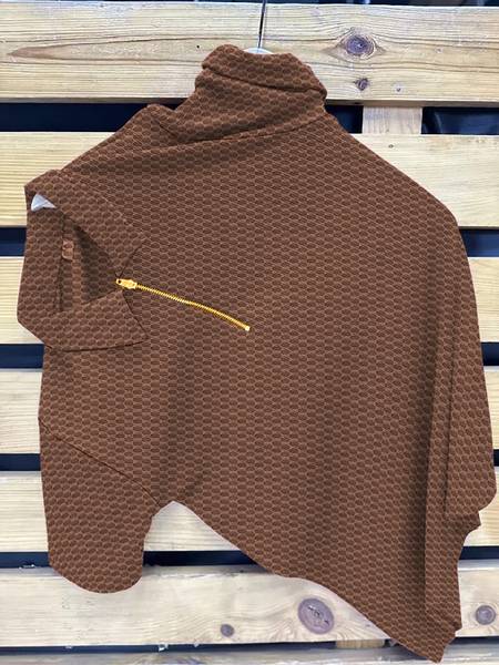 KAJARU Self Design Men Polo Neck Brown T-Shirt