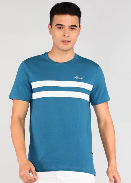 Roadster Graphic Print Men Round Neck Blue T-Shirt