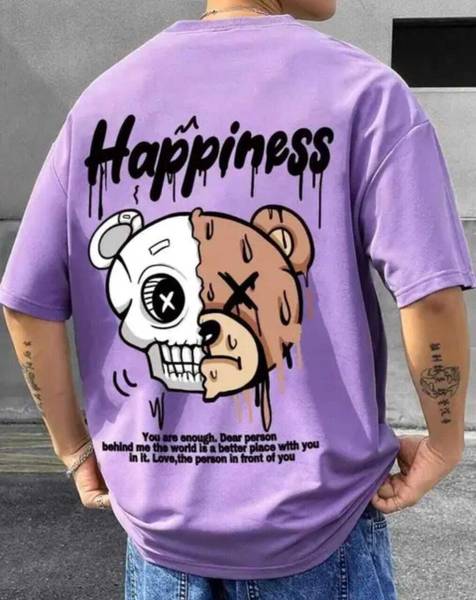 ERAGON FASHION Printed Men Round Neck Purple T-Shirt