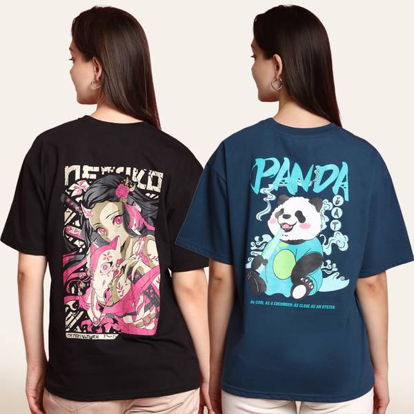 DreamBe Printed Women Round Neck Multicolor T-Shirt