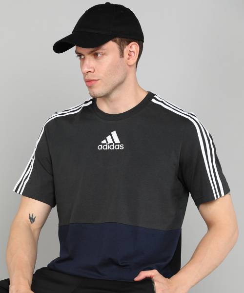 ADIDAS Colorblock Men Round Neck Multicolor T-Shirt