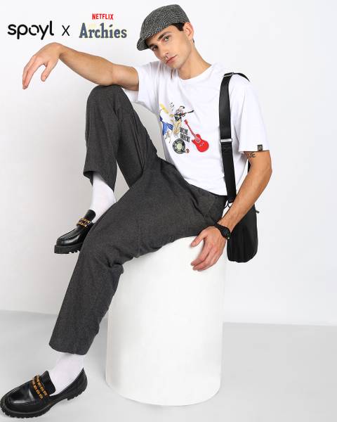Unrule Solid Men Round Neck White T-Shirt