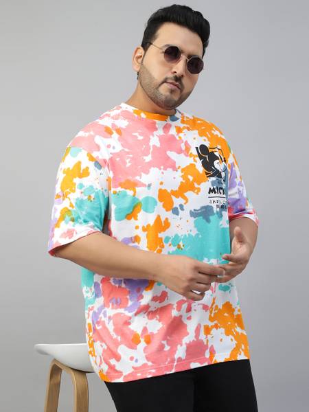 Veirdo Printed Men Round Neck Multicolor T-Shirt