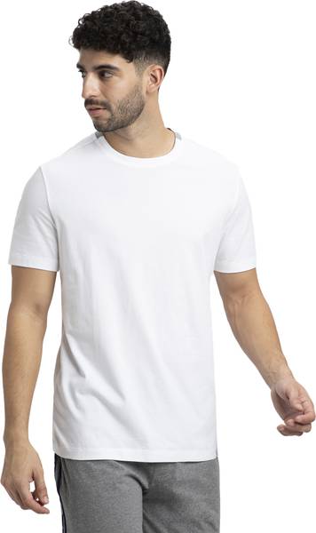 JOCKEY Solid Men Round Neck White T-Shirt