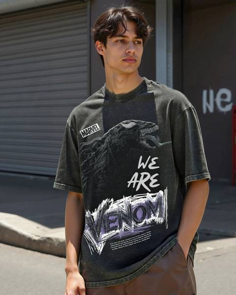 BEWAKOOF Graphic Print Men Round Neck Black T-Shirt