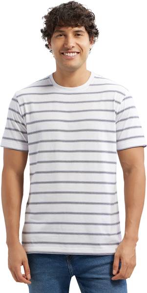 JOCKEY Striped Men Round Neck Multicolor T-Shirt