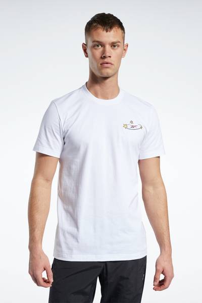 REEBOK Solid Men Round Neck White T-Shirt
