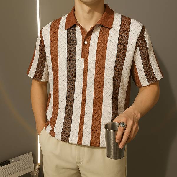 Try This Colorblock Men Polo Neck Multicolor T-Shirt