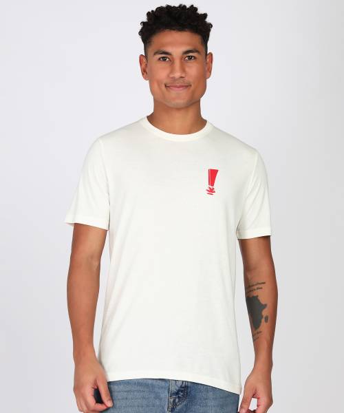 WROGN Solid Men Round Neck White T-Shirt